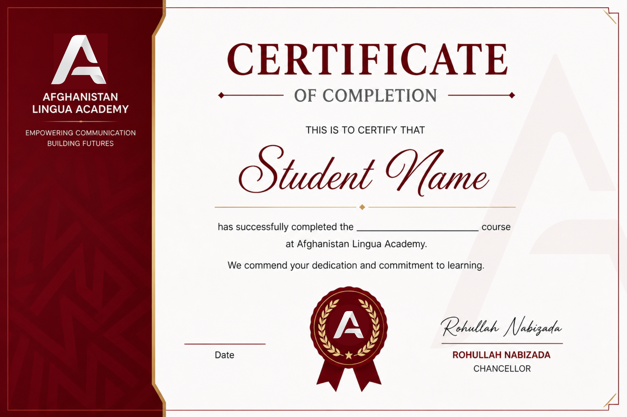 English Language Certificate